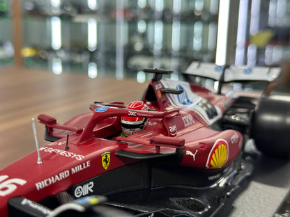 1:18 Bburago Ferrari SF-25 Charles Leclerc #16 2025 Season - Matt Red