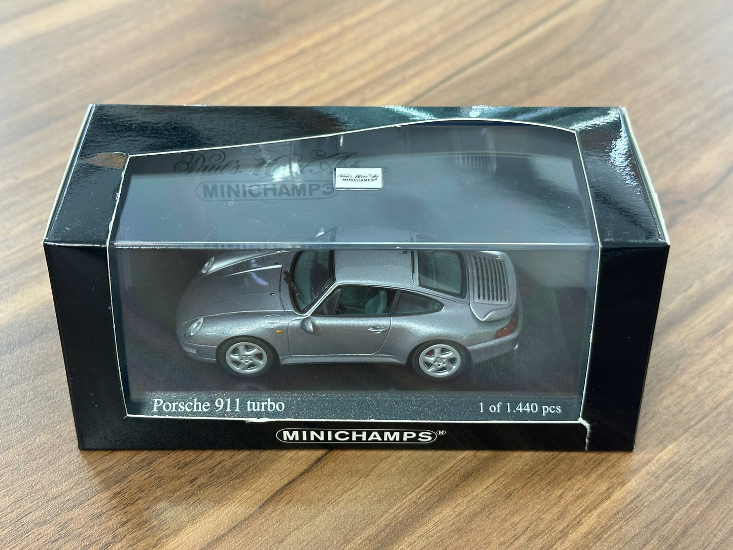 Minichamps Porsche 911 Turbo (1995) – Grey Metallic – 1:43 Diecast Model Car