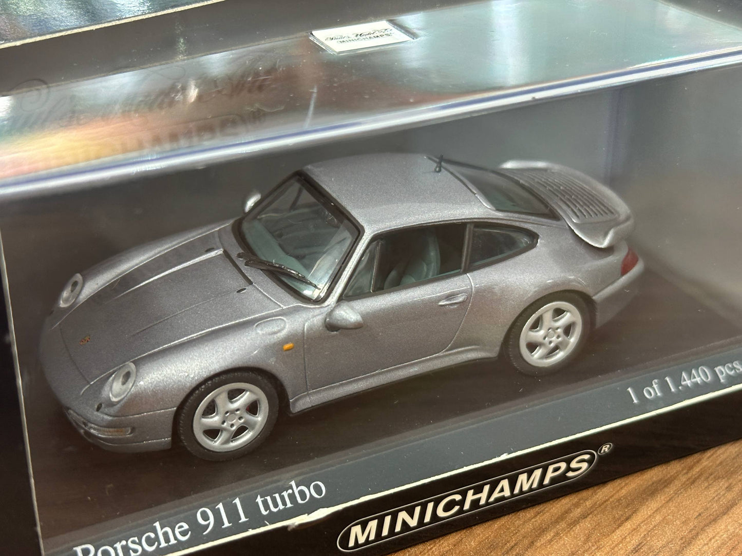 Minichamps Porsche 911 Turbo (1995) – Grey Metallic – 1:43 Diecast Model Car