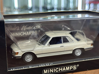 Minichamps Mercedes-Benz 450 SLC (1974) – White – 1:43 Diecast Model (Non-Opening)
