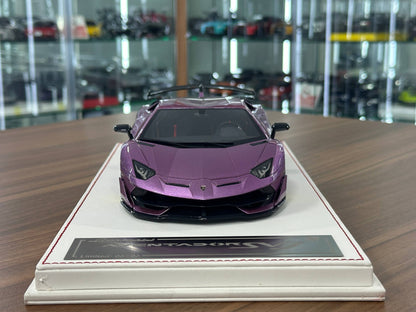 Davis & Giovanni Lamborghini Aventador SVJ – Purple (1:18 Resin, Limited to 3 pcs, Non-Opening)