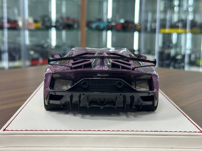 Davis & Giovanni Lamborghini Aventador SVJ – Purple (1:18 Resin, Limited to 3 pcs, Non-Opening)