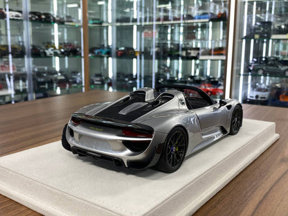 1:18 Resin Porsche 918 Spyder Weissach Package – GT Silver | Make Up (Limited Edition)