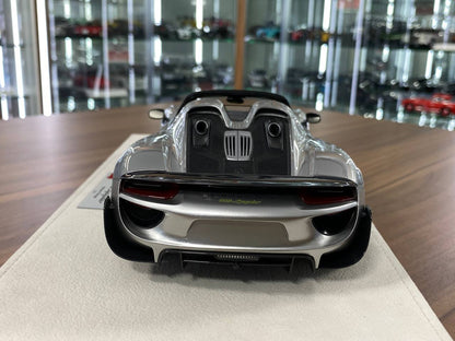 1:18 Resin Porsche 918 Spyder Weissach Package – GT Silver | Make Up (Limited Edition)