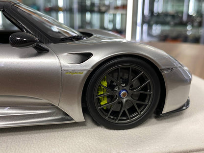 1:18 Resin Porsche 918 Spyder Weissach Package – GT Silver | Make Up (Limited Edition)