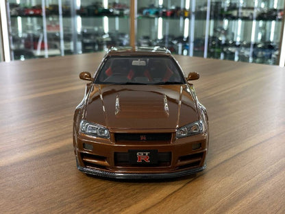 1/18 Diecast Motor Helix Nissan Skyline GT-R R34 – Metallic Bronze