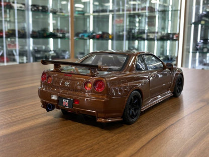 1/18 Diecast Motor Helix Nissan Skyline GT-R R34 – Metallic Bronze