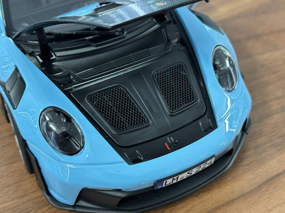 1/18 Metal Diecast Norev Porsche 911 GT3 RS (2022) Weissach Package – Gulf Blue