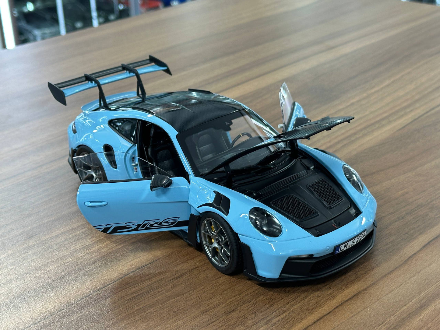 1/18 Metal Diecast Norev Porsche 911 GT3 RS (2022) Weissach Package – Gulf Blue
