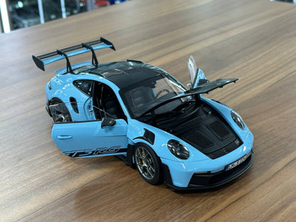 1/18 Metal Diecast Norev Porsche 911 GT3 RS (2022) Weissach Package – Gulf Blue