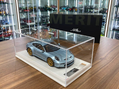 1/18 Resin IVY Models Porsche 911 S/T (992) Ice Blue / Gold Rim Limited-20 pcs