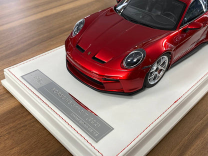 1/18 Resin IVY Models  Porsche 911 S/T (992) Metallic Red / Silver Rim Limited-15 pcs