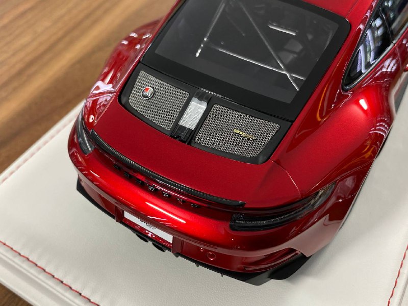 1/18 Resin IVY Models  Porsche 911 S/T (992) Metallic Red / Silver Rim Limited-15 pcs