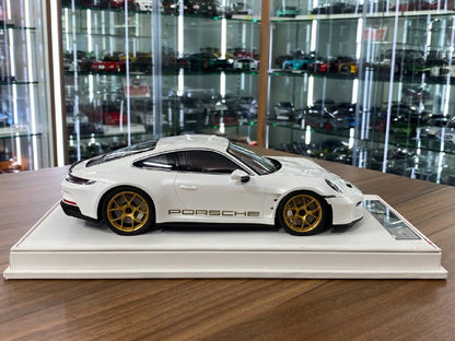1/18 Resin IVY Models Porsche 911 S/T (992) White/ Gold Rim Limited-15 pcs