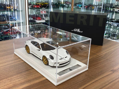 1/18 Resin IVY Models Porsche 911 S/T (992) White/ Gold Rim Limited-15 pcs