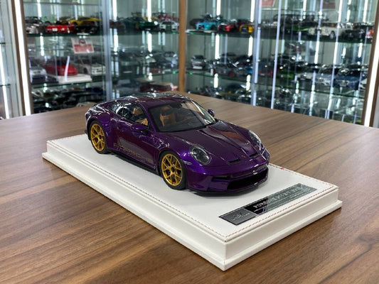 1/18 Resin IVY Models Porsche 911 S/T (992) Metallic Purple / Gold Rim Limited-15 pcs