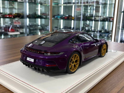 1/18 Resin IVY Models Porsche 911 S/T (992) Metallic Purple / Gold Rim Limited-15 pcs