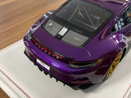 1/18 Resin IVY Models Porsche 911 S/T (992) Metallic Purple / Gold Rim Limited-15 pcs