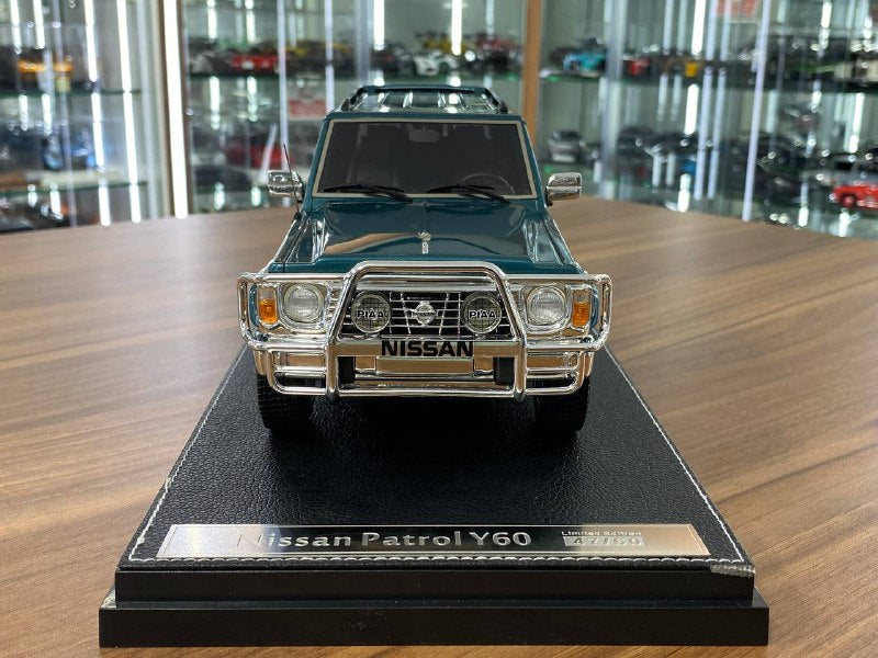 1/18 Diecast Nissan Patrol Super Safari Y60 Green IVY Models Scale Model Car