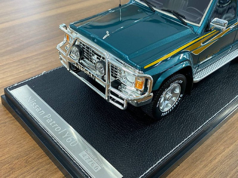 1/18 Diecast Nissan Patrol Super Safari Y60 Green IVY Models Scale Model Car