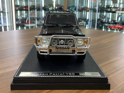 1/18 Diecast Nissan Patrol Super Safari Y60 Black IVY Models Scale Model Car