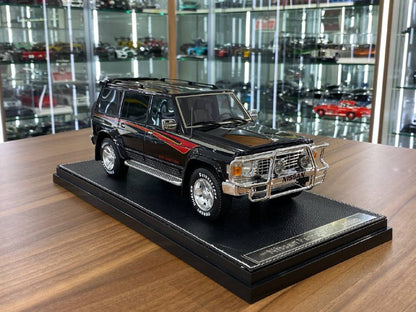 1/18 Diecast Nissan Patrol Super Safari Y60 Black IVY Models Scale Model Car