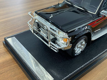 1/18 Diecast Nissan Patrol Super Safari Y60 Black IVY Models Scale Model Car