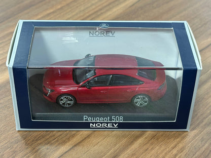 1/43 Diecast Peugeot 508 GT 2018 Ultimate Red (Norev)