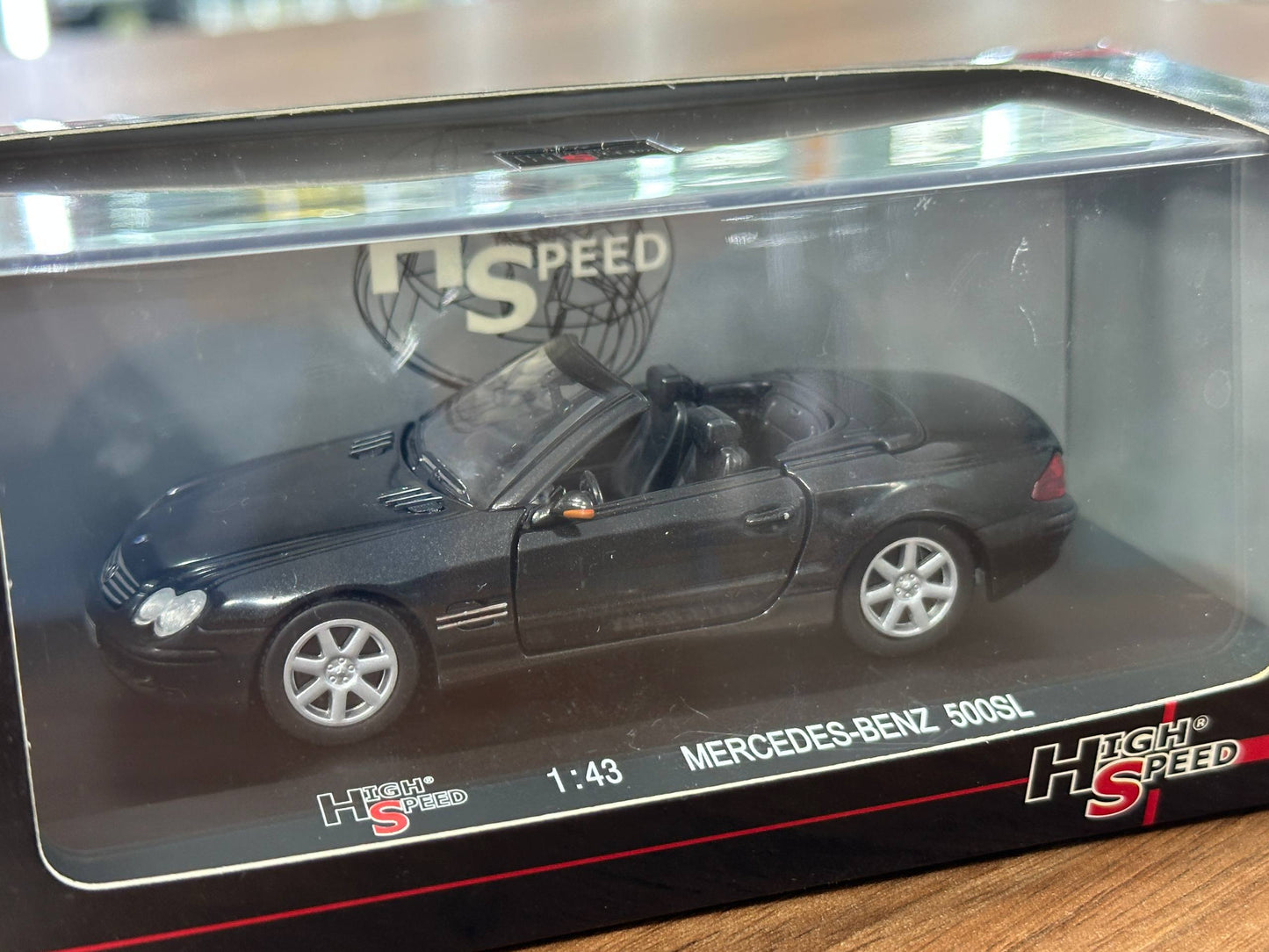 1/43 Diecast Mercedes Benz 500 SL Grey Metallic  (High Speed Model Collection)