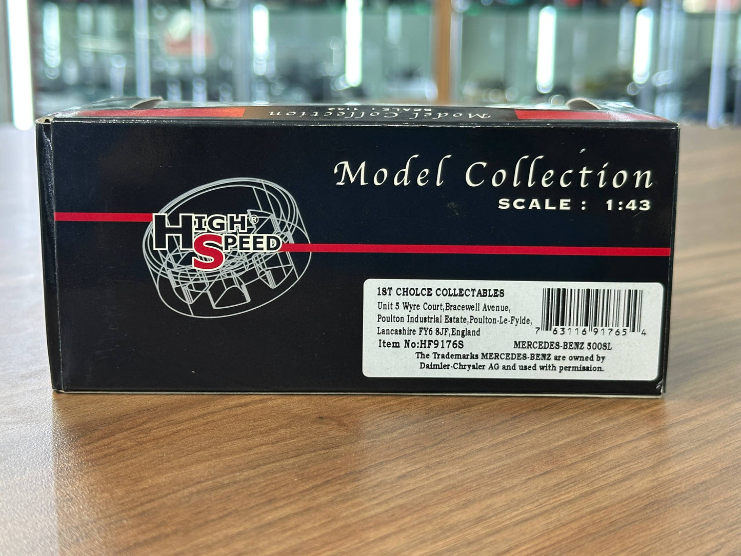 1/43 Diecast Mercedes Benz 500 SL Grey Metallic  (High Speed Model Collection)