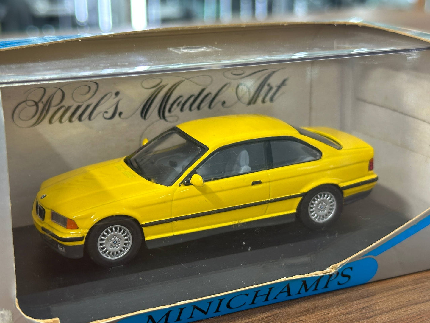 1/43 Diecast Model BMW 3 - Series Coupe Yellow (Minichamps)