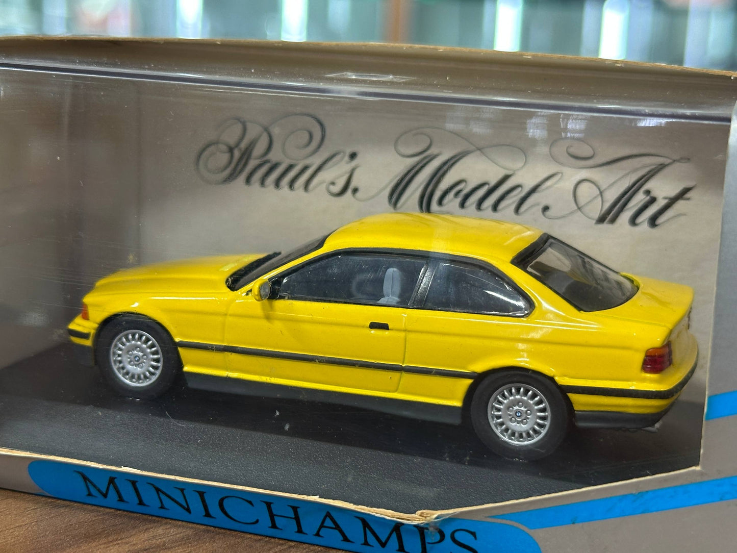 1/43 Diecast Model BMW 3 - Series Coupe Yellow (Minichamps)