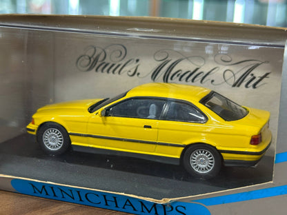1/43 Diecast Model BMW 3 - Series Coupe Yellow (Minichamps)