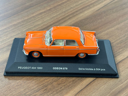 1/43 Diecast Peugeot 404 1960 Orange (ODEON)