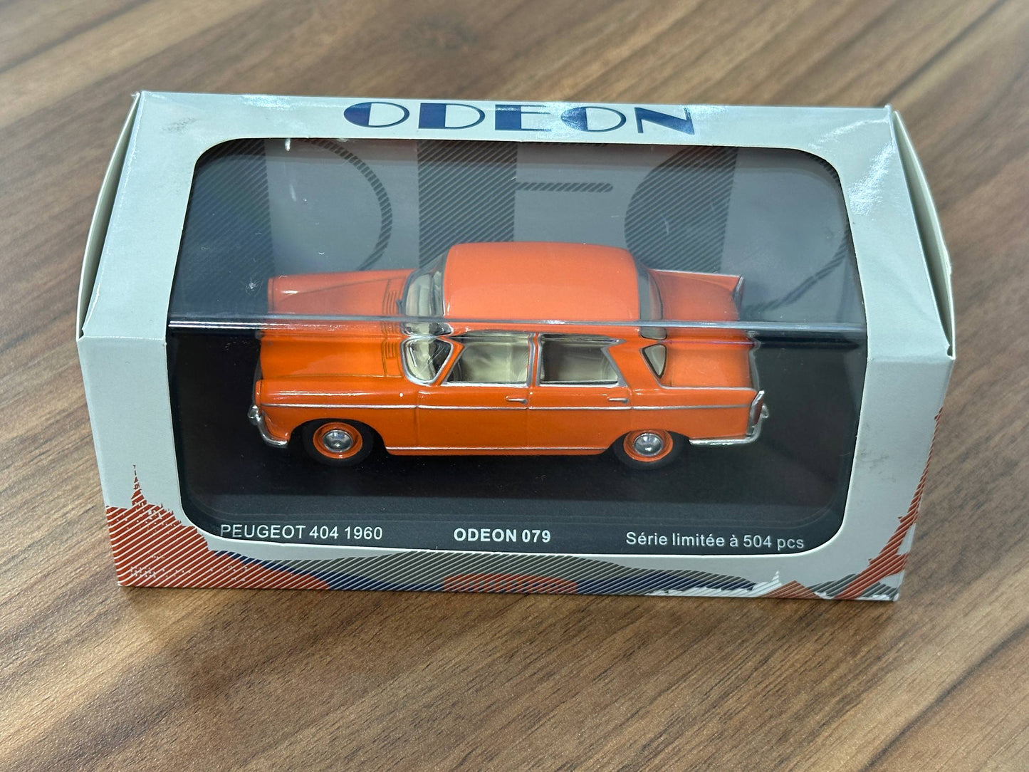 1/43 Diecast Peugeot 404 1960 Orange (ODEON)