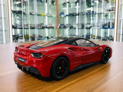1/18 Diecast Ferrari 488 GTB Red "Signature Series" Bburago Scale Model Car