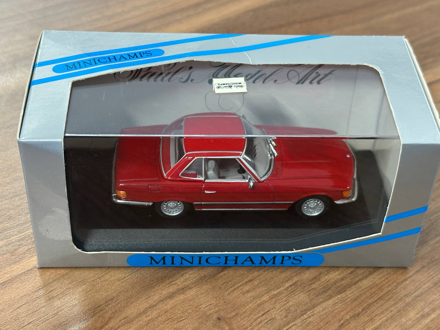 1/43 Diecast Mercedes 350 SL Cabriolet Hard Top in Red (Minichamps)