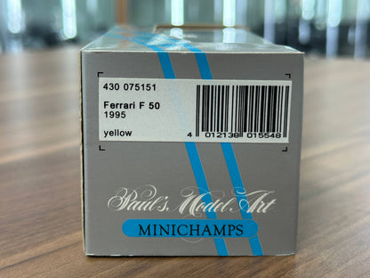 1/43 Diecast Ferrari F50 1995 in Yellow (Minichamps)