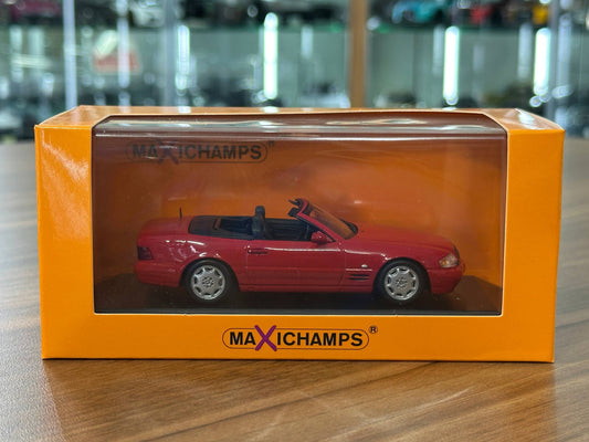 1/43 Diecast Mercedes Benz SL 1999 in Red (Maxichamps)