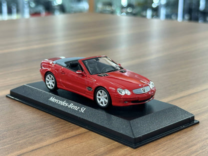 1/43 Diecast Mercedes Benz SL-Class 2001 in Red (Maxichamps)