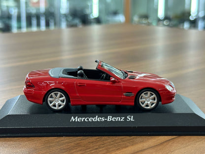 1/43 Diecast Mercedes Benz SL-Class 2001 in Red (Maxichamps)