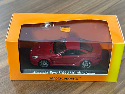 1/43 Diecast Mercedes Benz SL65 AMG Black Series (R230) 2009 in Red (Maxichamps)