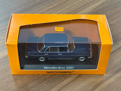 1/43 Diecast Mercedes Benz 200D 1973 in Blue (Maxichamps)
