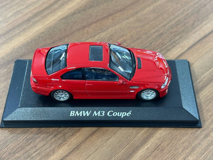 1/43 Diecast BMW M3 Coupe (E46) 2001 in Red (Maxichamps)