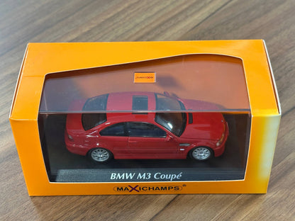 1/43 Diecast BMW M3 Coupe (E46) 2001 in Red (Maxichamps)