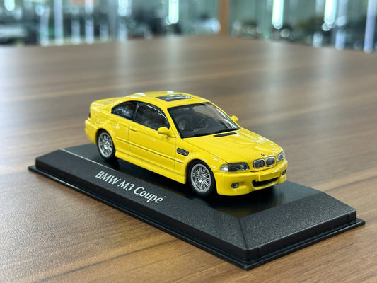 1/43 Diecast BMW M3 Coupe (E46) 2001 in Yellow (Maxichamps)