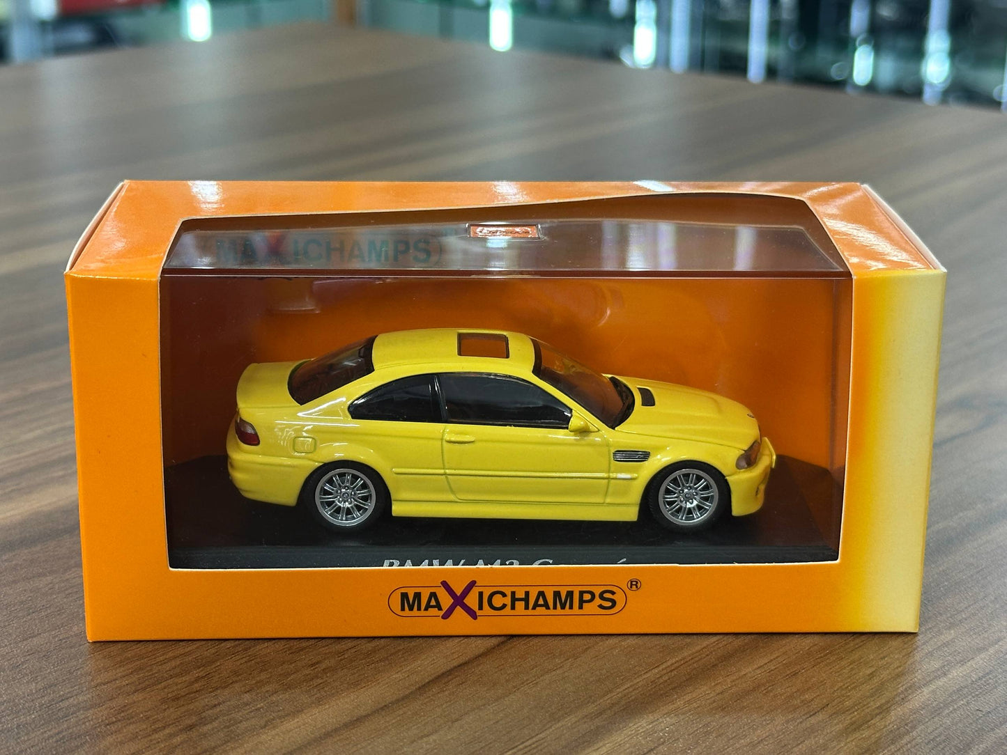1/43 Diecast BMW M3 Coupe (E46) 2001 in Yellow (Maxichamps)