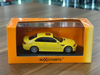 1/43 Diecast BMW M3 Coupe (E46) 2001 in Yellow (Maxichamps)