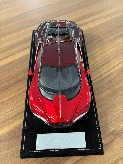 HH Models Bugatti Tourbillon – Red & Carbon Fibre Crimson – 1:18 Resin Model ( Limited 30 pcs)
