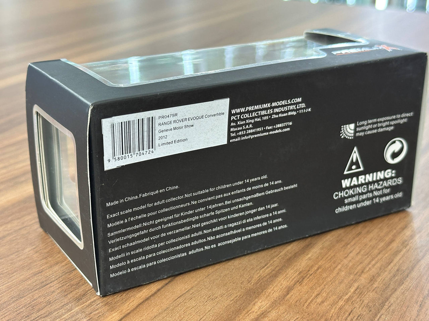 1/43 Diecast PremierX Models Range Rover EVOQUE Convertible Geneve Motor Show 2012 Black